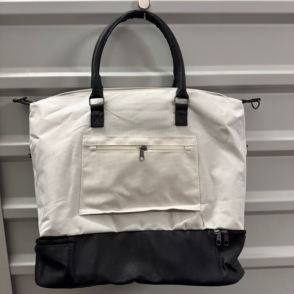DSW Weekender Tote Bag Travel Carry On‎ Luggage Gym Overnight White Black